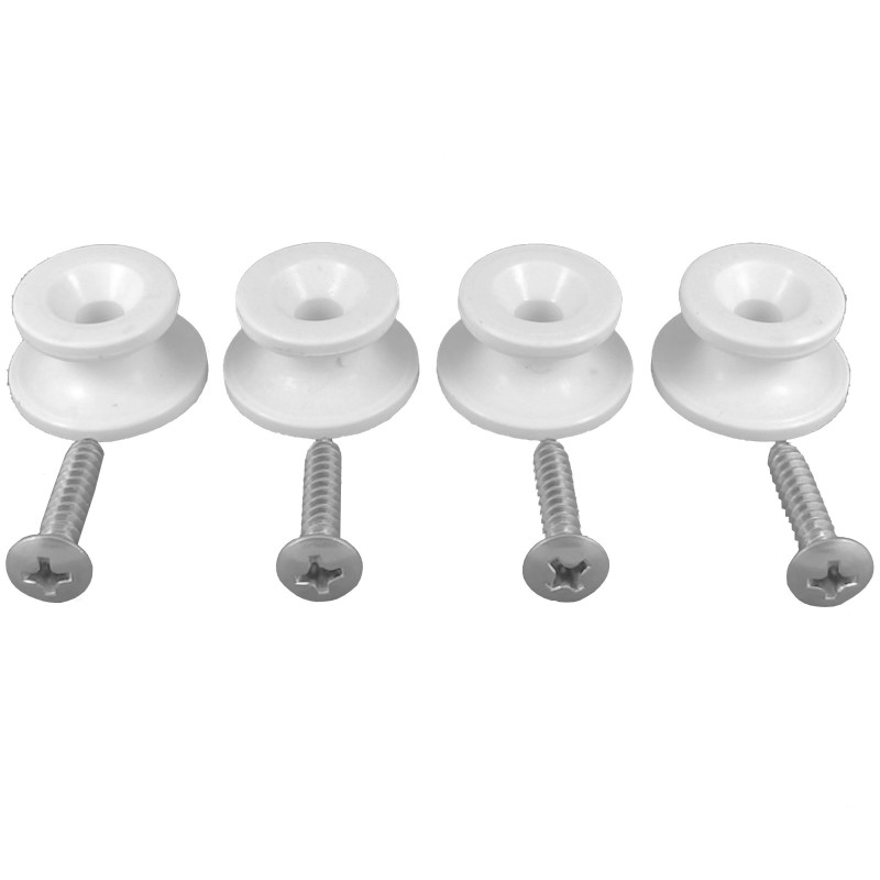 Zestaw rolki + wkręt, 4 kpl white