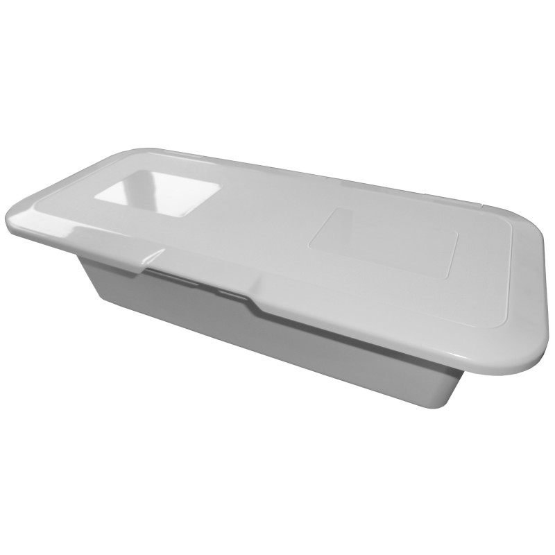 POJEMNIK NA GAŚNICĘ 1KG BIAŁY 440x196x130MM Z POKRYWĄ