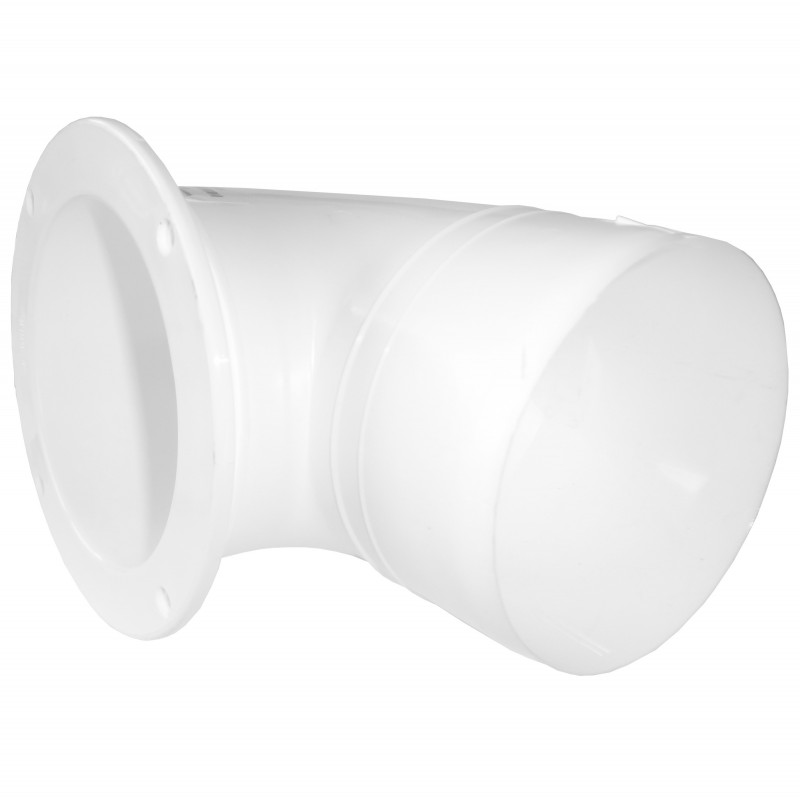 Adapter kolankowy D102MM biały kratki — zdjęcie 3