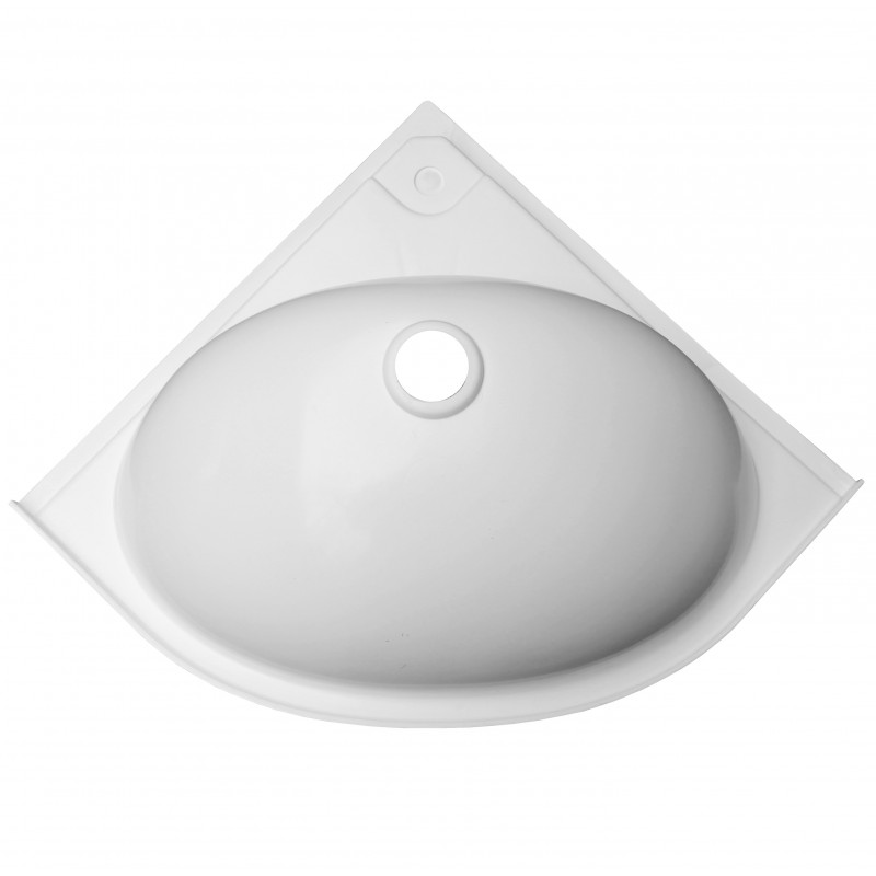 ZLEW NAROŻNY PVC 330 x 330MM BIAŁY — zdjęcie 2