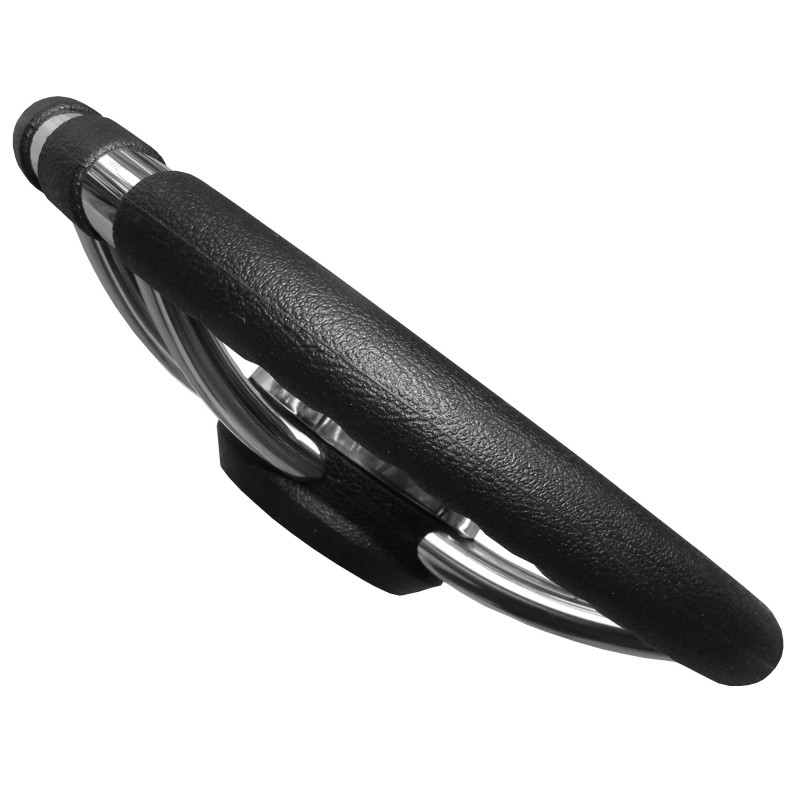 Kierownica POLIURETAN/ SS czarna 35CM — zdjęcie 3