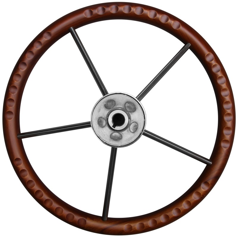 Kierownica TEAK/ SS 40CM — zdjęcie 2