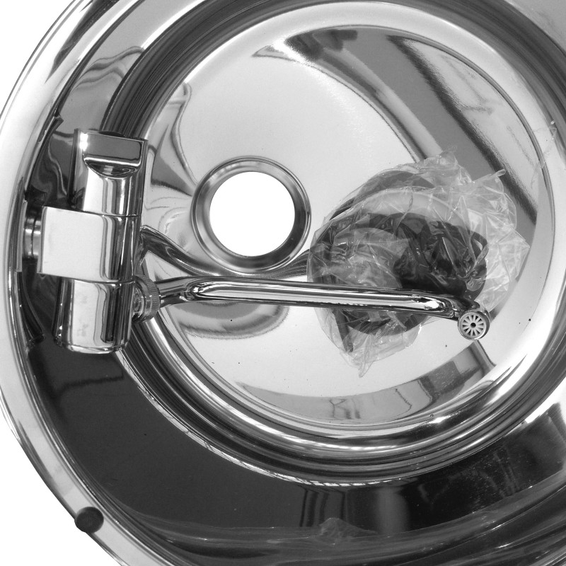 Zlew okrągły 380/180 z kranem i pokrywą — zdjęcie 4