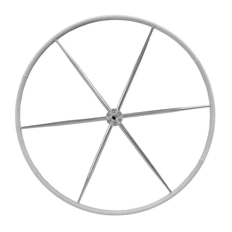 Koło sterowe 6-SPOKE stal nierdzewna - skóra 100CM — zdjęcie 4