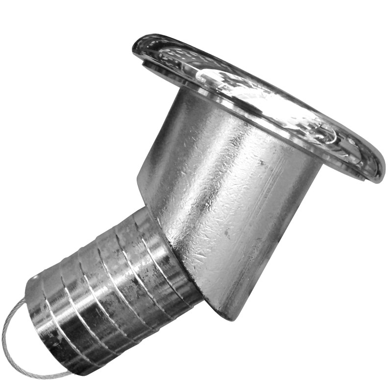 Wlew water kątowy 30, mosiądz chromowany, polerowany D38MM — zdjęcie 2