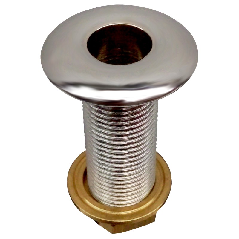 Przejście kadłubowe chrom brass T 1/2"