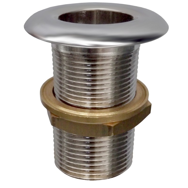 Przejście kadłubowe chrom brass T 1 1/4"