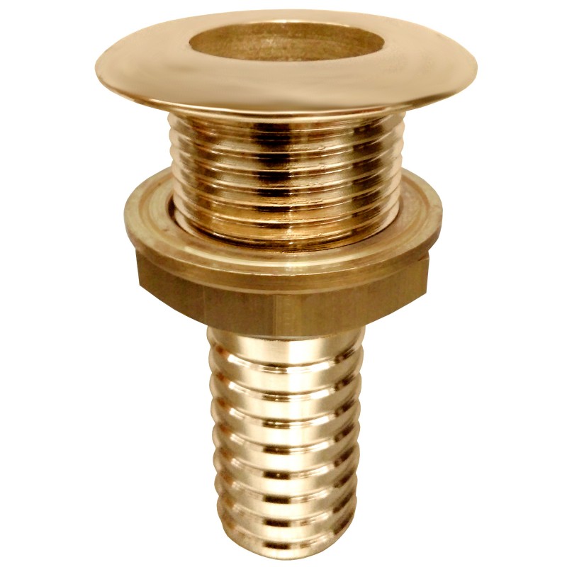 Przejście burtowe L85MM, brass, gwint 1" króciec 25MM — zdjęcie 2