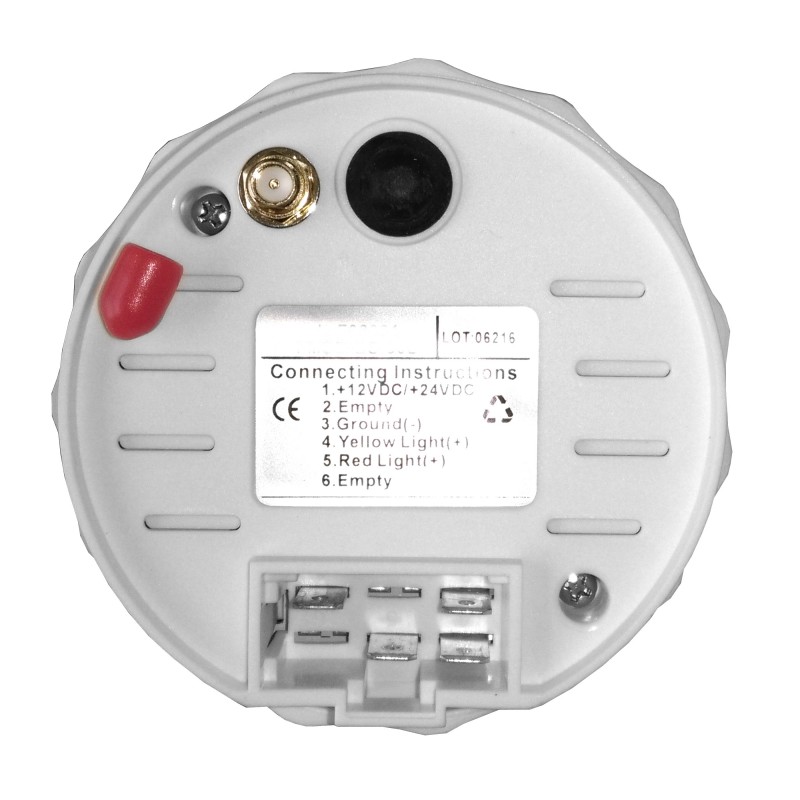 ZEGAR PRĘDKOŚCIOMIERZ GPS 0-15Kn Z ANTENĄ, 12/24V, D96MM, BIAŁY, BEZEL SS — zdjęcie 2