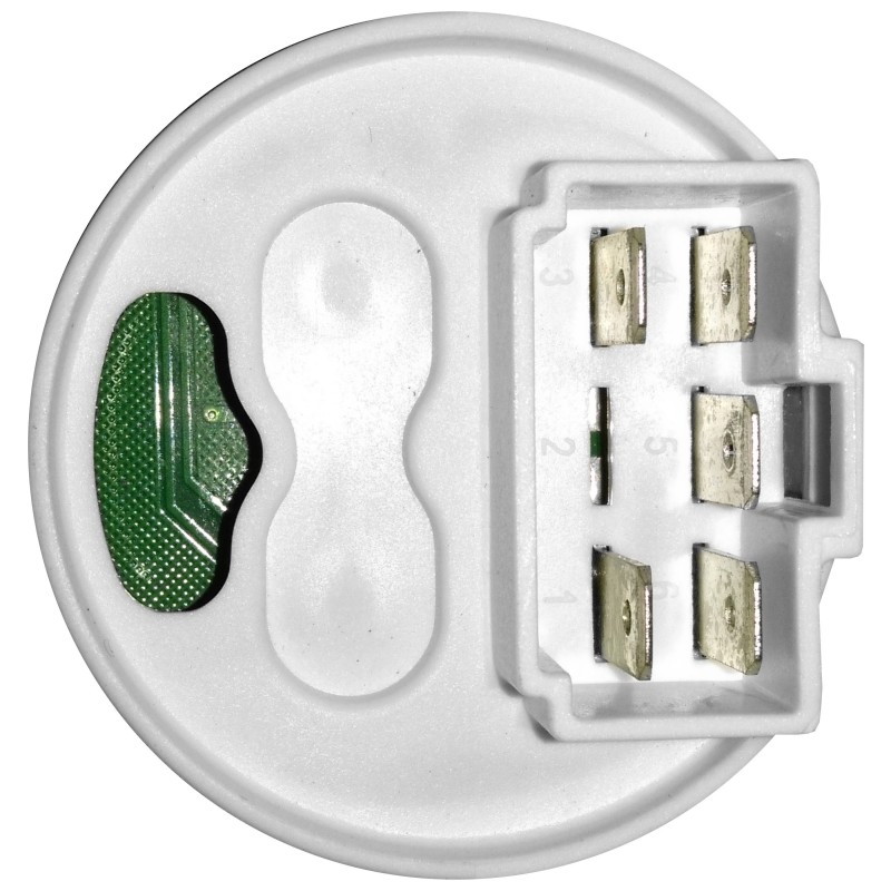 ZEGAR WYCHYLENIA STERU 87-900Ohm, D52MM, CZARNY, BEZEL SS — zdjęcie 2