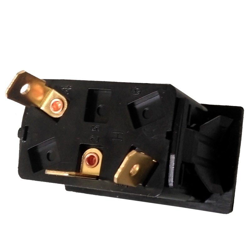 Włącznik rocker 3 terminal (on)-off, spst, 1 white LED — zdjęcie 2
