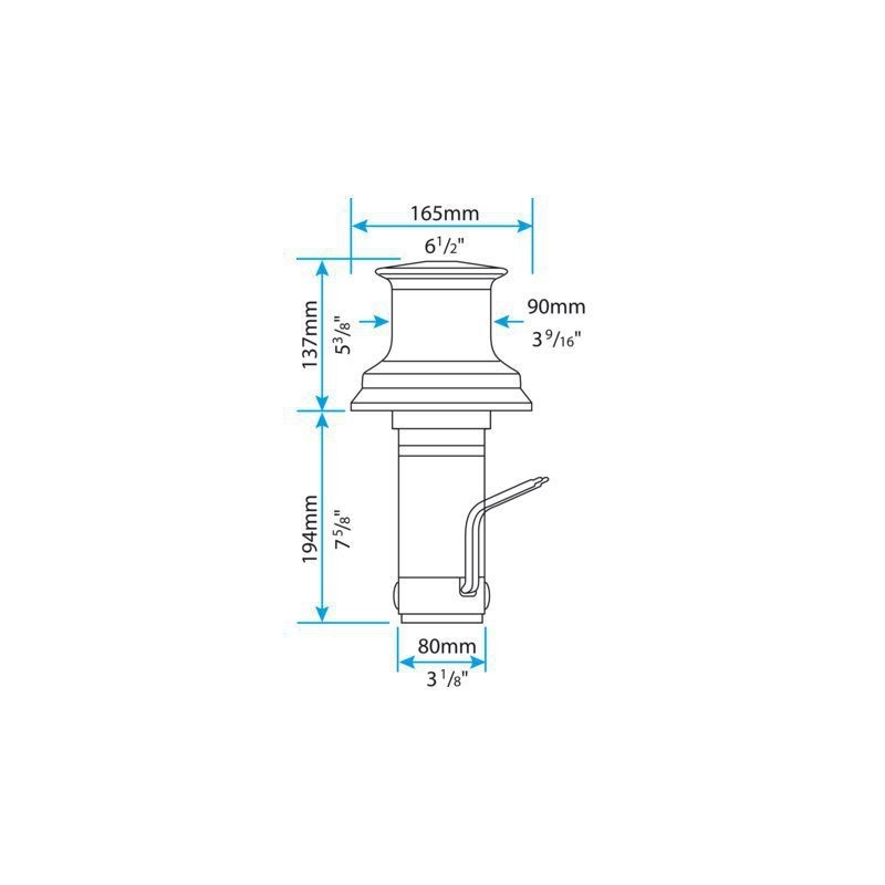 Winda capstan C3 - 12V - lina 12MM — zdjęcie 2