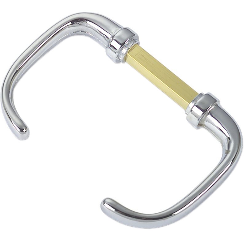 Klamka do drzwi, para 80X35, mosiądz chromowany