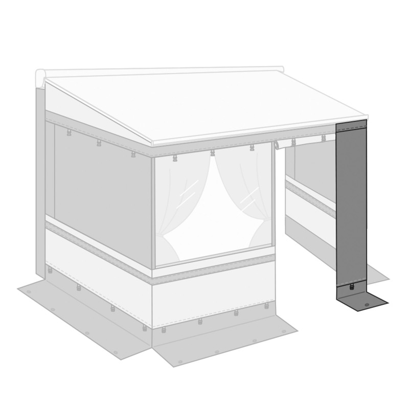 Fiamma Privacy Room Light Front Panels – Przedłużenie Ściany Przedniej, 20 cm