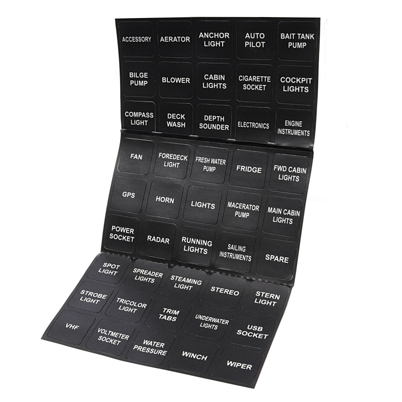 Panel elektryczny wodoszczelny IP68, 12/24V, 7 rocker switch on-off, LED, gniazdo zapalniczki, 240X115 MM — zdjęcie 3