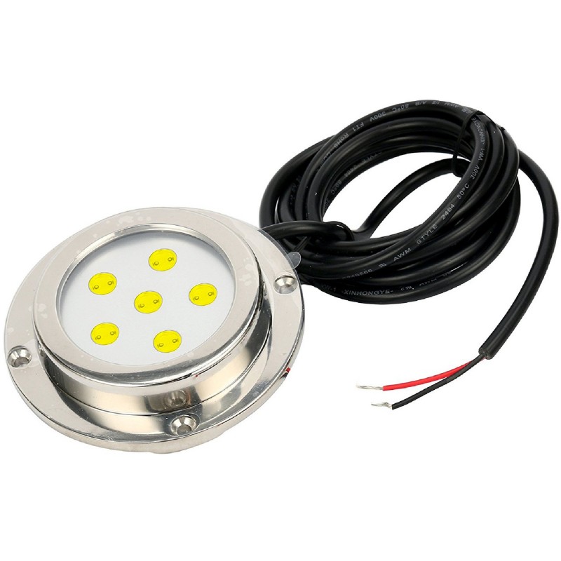 Lampka podwodna LED 6W, 12-28V, IP68, kąt świecenia 120, 90X16MM, kolor biały — zdjęcie 2