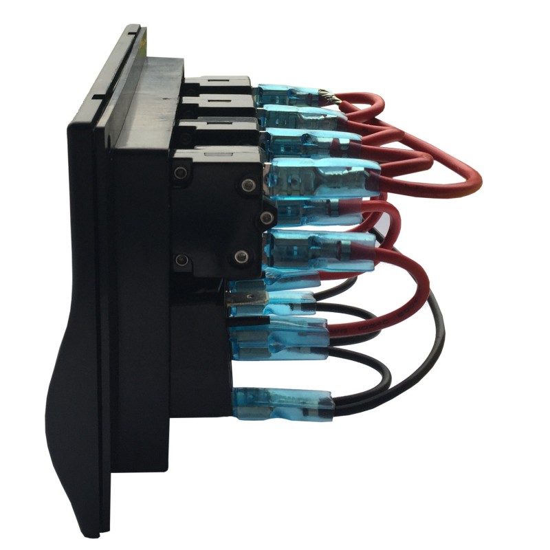 Panel elektryczny wodoszczelny IP68, 12/24V, 6 rocker switch LED — zdjęcie 2