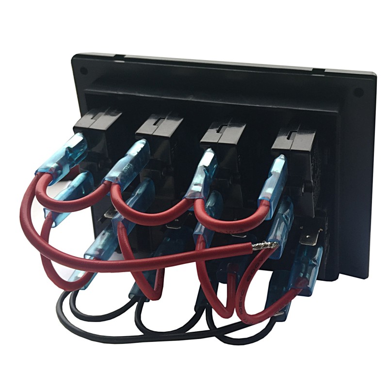 Panel elektryczny wodoszczelny IP68, 12/24V, 6 rocker switch LED — zdjęcie 3