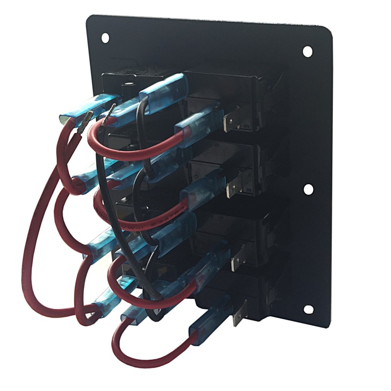 Panel elektryczny wodoszczelny IP68, 12/24V, 3 rocker switch on-off — zdjęcie 2