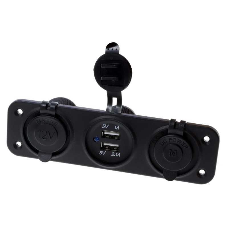PANEL ELEKTRYCZNY, GNIAZDO ZASILANIA I GNIAZDO ZAPALNICZKI, 2xUSB-A — zdjęcie 2