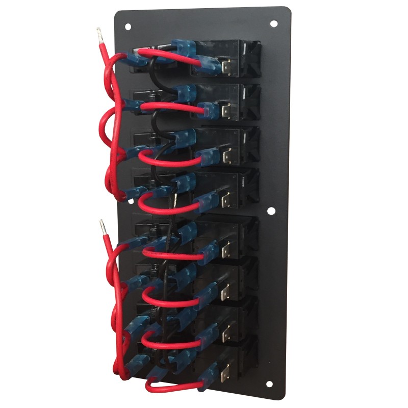 Panel elektryczny wodoszczelny IP68, 12/24V, 8 rocker switch on-off — zdjęcie 2