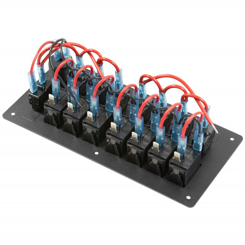 Panel elektryczny wodoszczelny IP68, 12/24V, 7 rocker switch on-off — zdjęcie 2