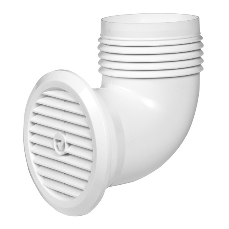 Adapter, flansza kątowa do kratki wentylacyjnej D72MM 90DEG — zdjęcie 2