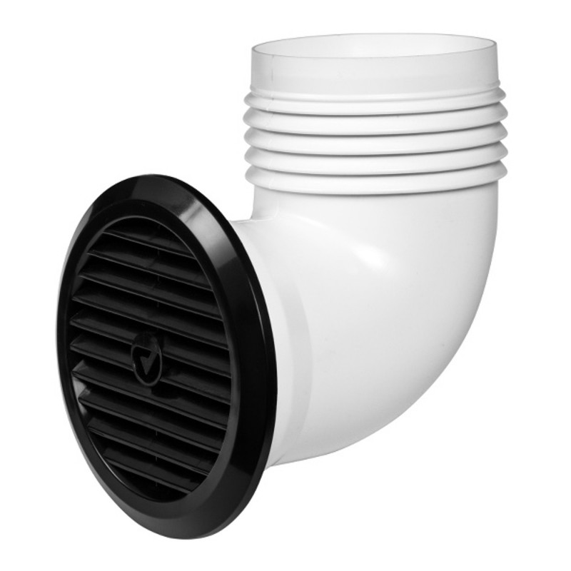 Adapter, flansza kątowa do kratki wentylacyjnej D72MM 90DEG — zdjęcie 4