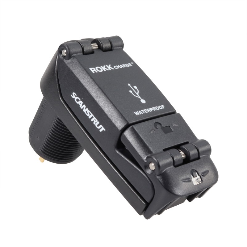 GNIAZDO PODWÓJNE USB-A, WODOODPORNE (12-24V) 2x 2.1A