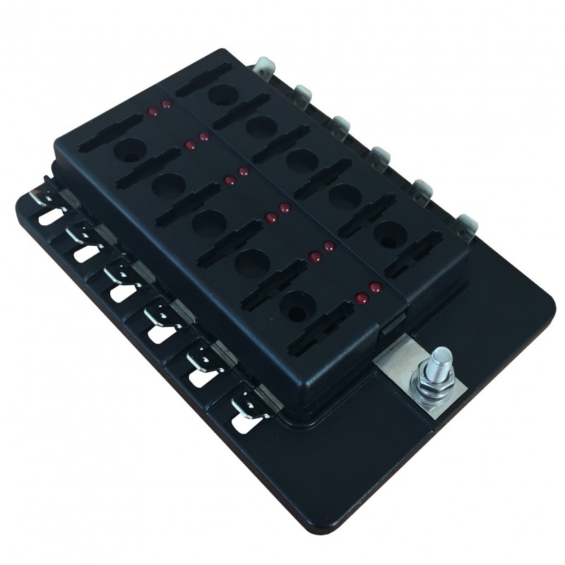 Terminal z bezpiecznikami, 12 wejść, ze wskaźnikami LED, typ quick connect — zdjęcie 2