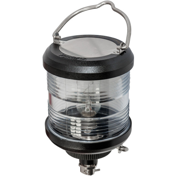 LAMPA NAWIGACYJNA S40 PODWIESZANA BIAŁA 360 - 12V OBUDOWA CZARNA