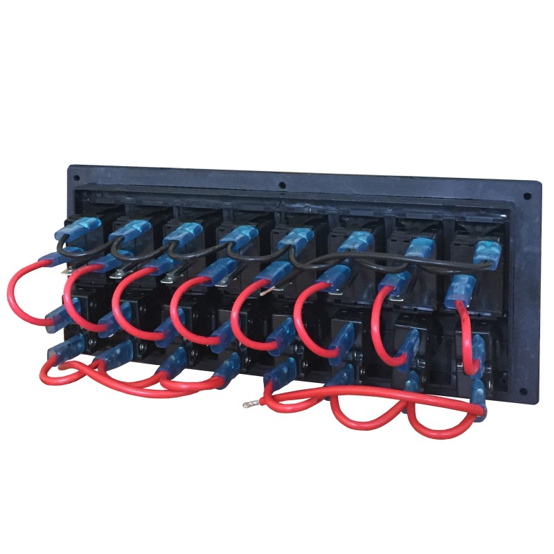 Panel elektryczny wodoszczelny IP68, 12/24V, 8 rocker switch — zdjęcie 2