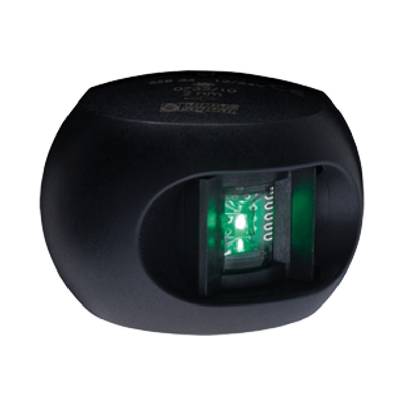Lampa nawigacyjna S34 burtowa zielona LED - 12/24V obudowa czarna