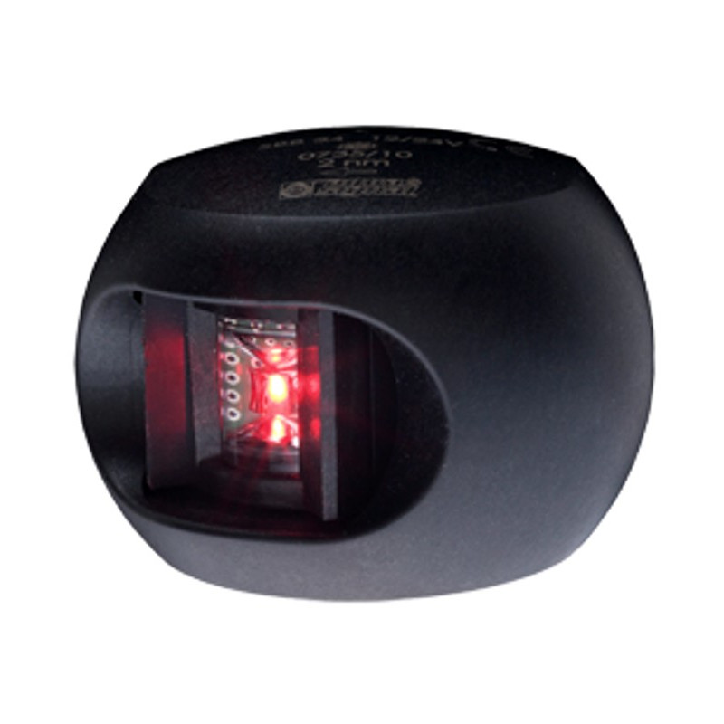 Lampa nawigacyjna S34 burtowa czerwona LED - 12/24V obudowa czarna
