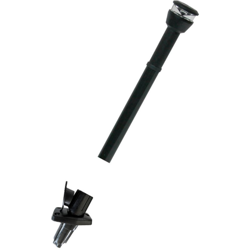 Lampa nawigacyjna S30 na maszcie 122 CM biała 360 kotwiczne LED - 12/24V obudowa czarna z gniazdem