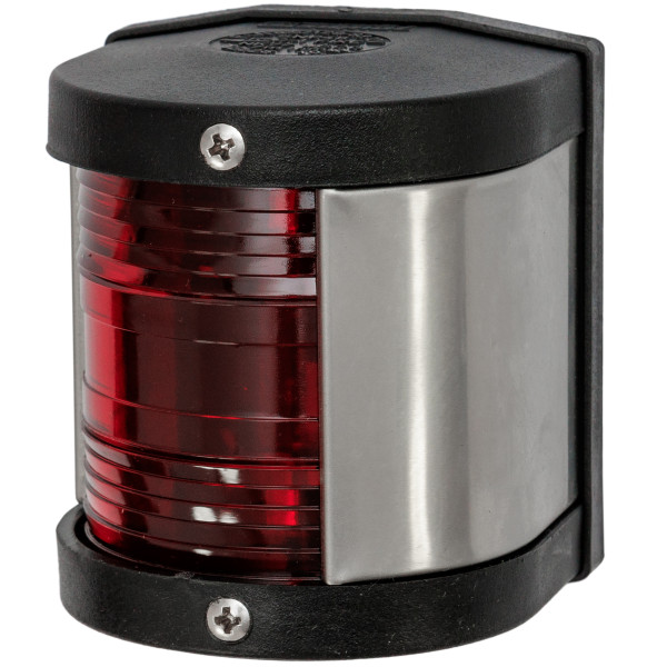 LAMPA NAWIGACYJNA S25 BURTOWA CZERWONA - 12V CLASSIC OBUDOWA CZARNA