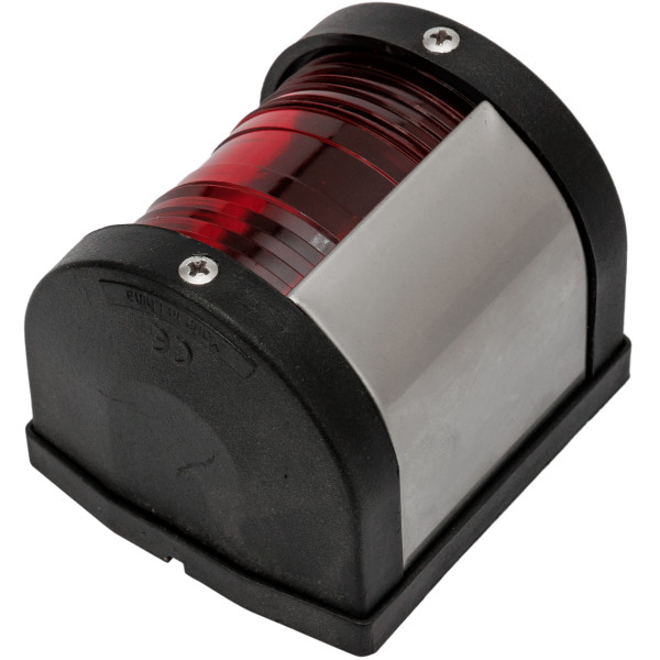 Lampa nawigacyjna S25 burtowa czerwona - 12V classic obudowa czarna — zdjęcie 3