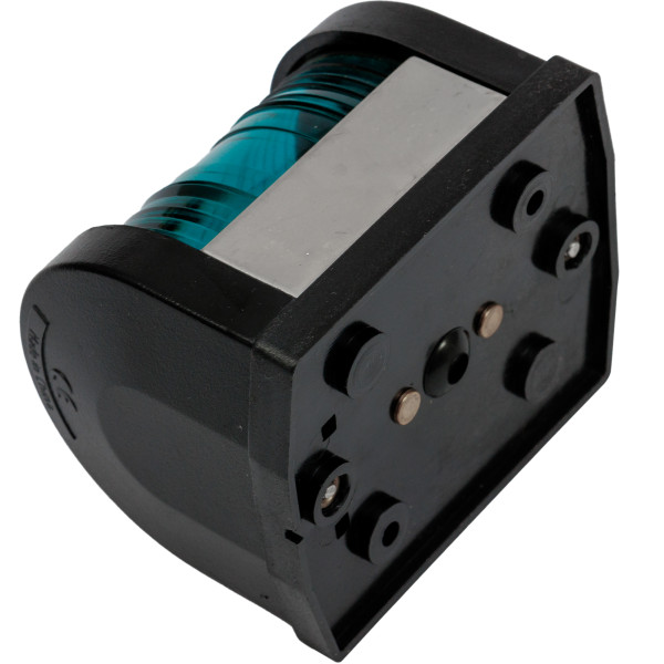 Lampa nawigacyjna S25 burtowa zielona - 12V classic obudowa czarna — zdjęcie 3