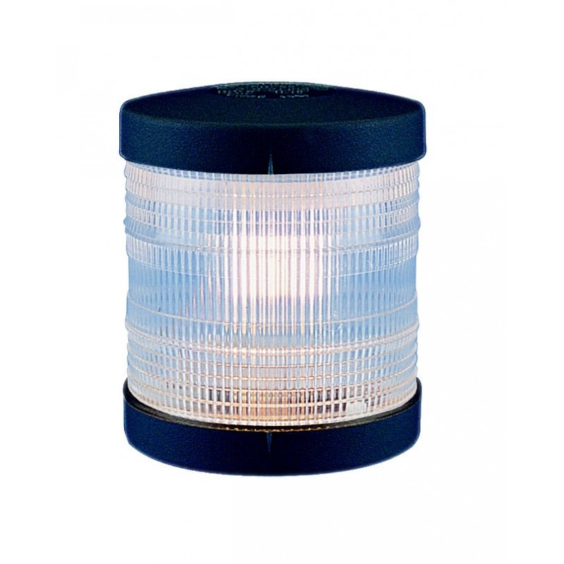LAMPA NAWIGACYJNA S25 BIAŁA 360 KOTWICZNA - 12V OBUDOWA CZARNA