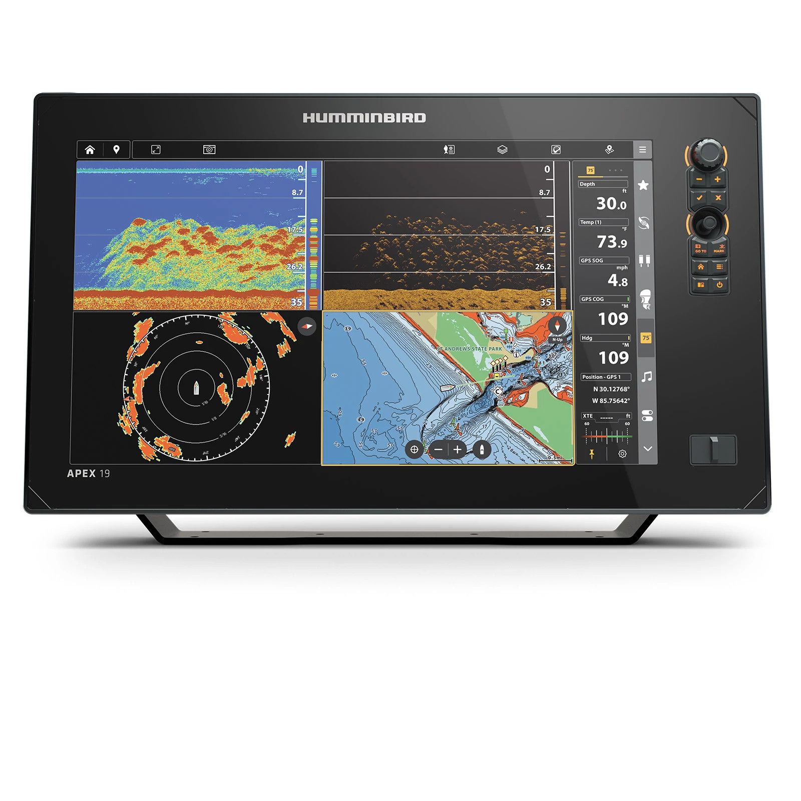 Echosonda Humminbird APEX 19 MSI+ CHARTPLOTTER — zdjęcie 2